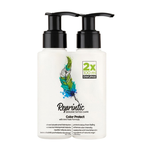 Reprintic, krem ochronny do codziennej pielęgnacji tatuaży, dwupak, 2 x 100 ml