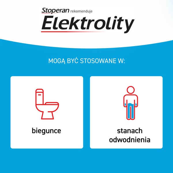Stoperan, Elektrolity, proszek, smak truskawkowy, 7 saszetek