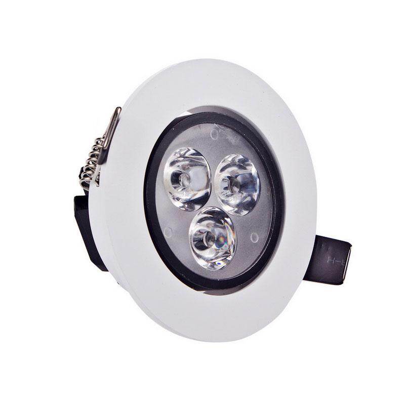 Luminária de teto embutida de longa duração, 9W, 15W e 21W, corpo em alumínio branco, dimerizável, LED, 110V/220V