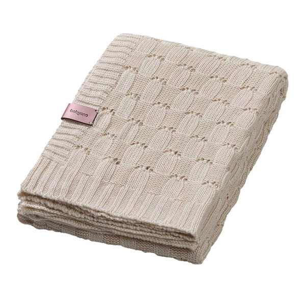 Babyono, Kocyk dzianinowy, bambusowy, beż, 1 szt.