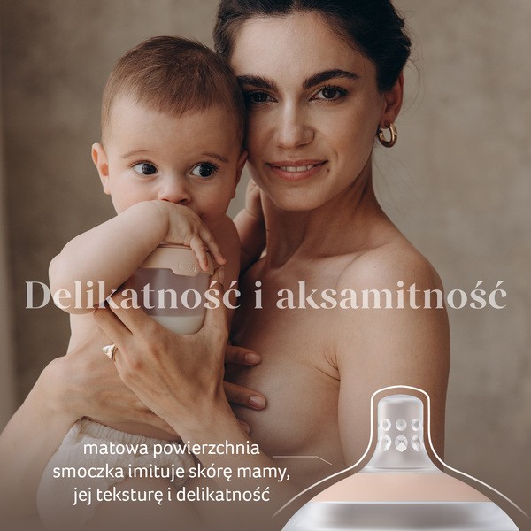 Canpol Lovi Mammafeel, butelka + smoczek dynamiczny, 3m+, 250 ml