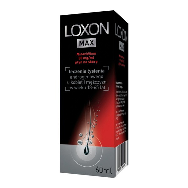 Loxon Max (Loxon 5%), 50 mg/ml, płyn na skórę, 60 ml