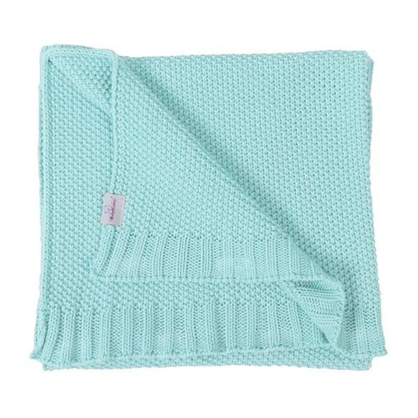Babymatex, pled dziecięcy Tully z bawełny, 75 cm x 100 cm, kolor miętowy, 1 szt.
