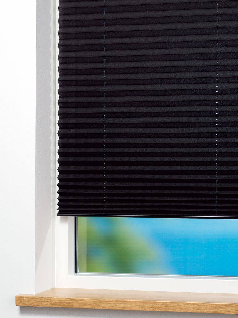 SALTHOLM Plisségardin SALTHOLM 80x130cm Sort