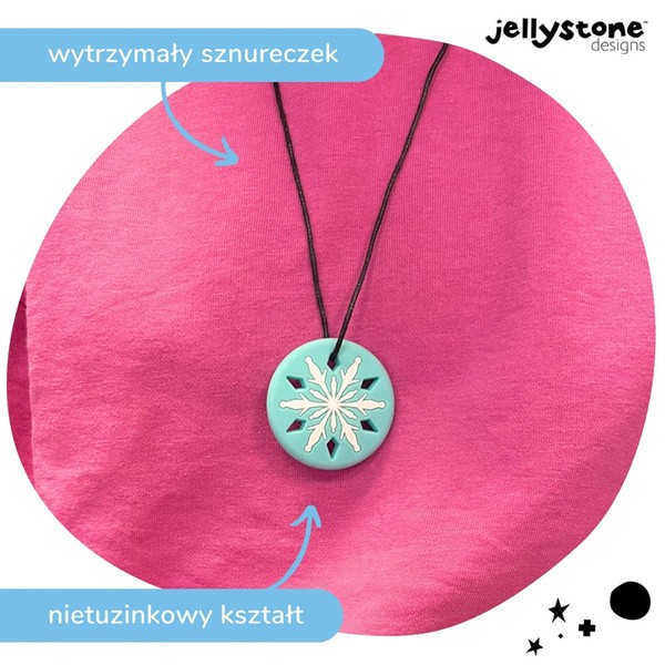 Jellystone Designs, gryzak terapeutyczny Turkusowy Płatek Śniegu, 1 szt.