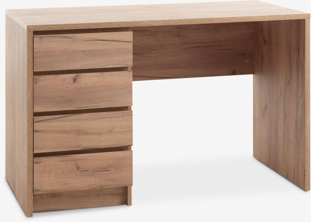 LIMFJORDEN LIMFJORDEN skrivebord 60x120 4 skuffer naturlig eg farve
