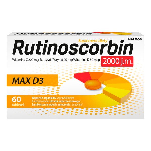 Rutinoscorbin Max D3, tabletki, 60 szt.