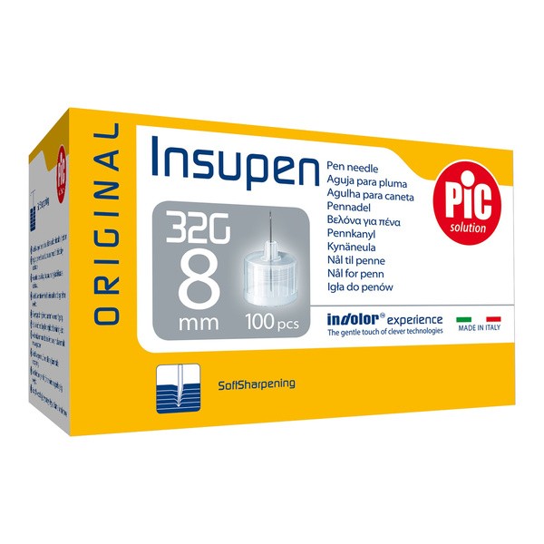 PIC Insupen Original, igły do penów insulinowych 32Gx8mm, 100 szt.