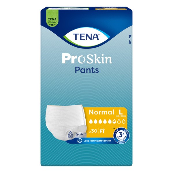 Zestaw 2 x Tena Pants ProSkin Normal, majtki chłonne, rozmiar L, 30 szt.