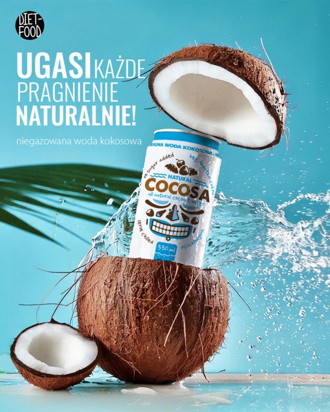 Diet-Food, Cocosa, Woda kokosowa niegazowana, 330 ml