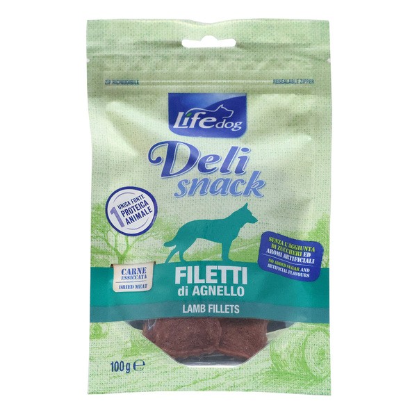 Life Dog Deli Snack Lamb Fillets, suszone filety z jagnięciny dla psów, 100 g