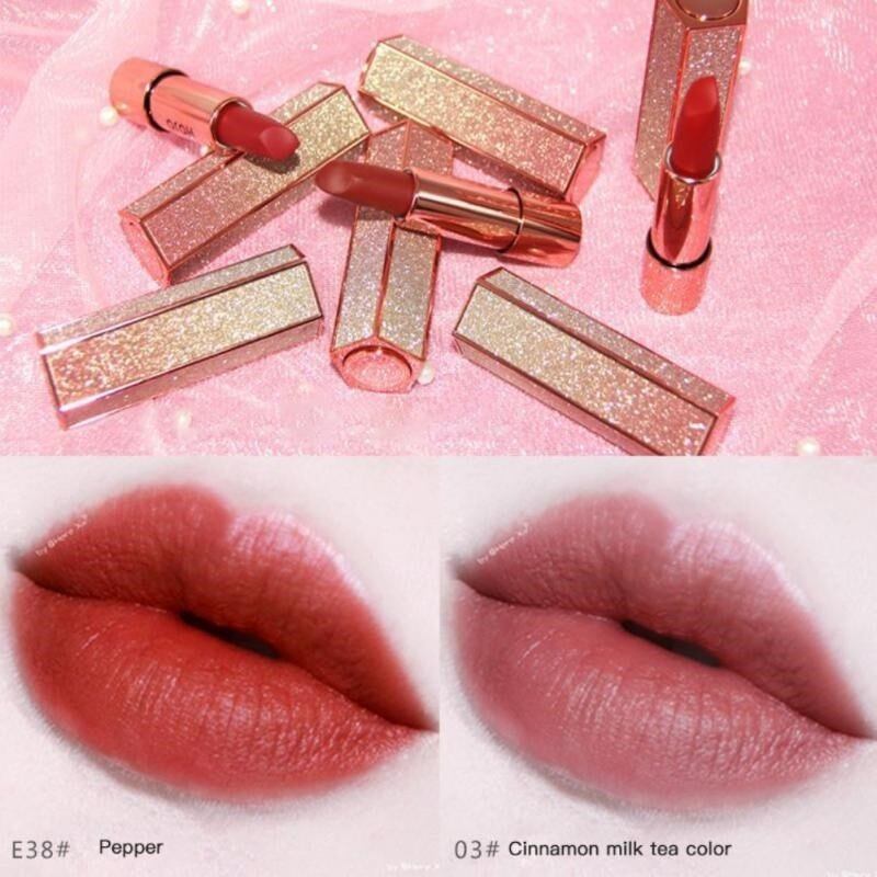 Nuovo rossetto opaco di alta qualità, rossetto in tubetto metallico, impermeabile, a lunga durata, rossetto rosso, trucco labbra, cosmetici TSLM1